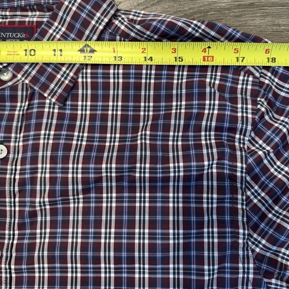 Untuckit Mens Shirt Size M Slim Fit Button Up Plaid Performance Nylon Stretch - Picture 4 of 8